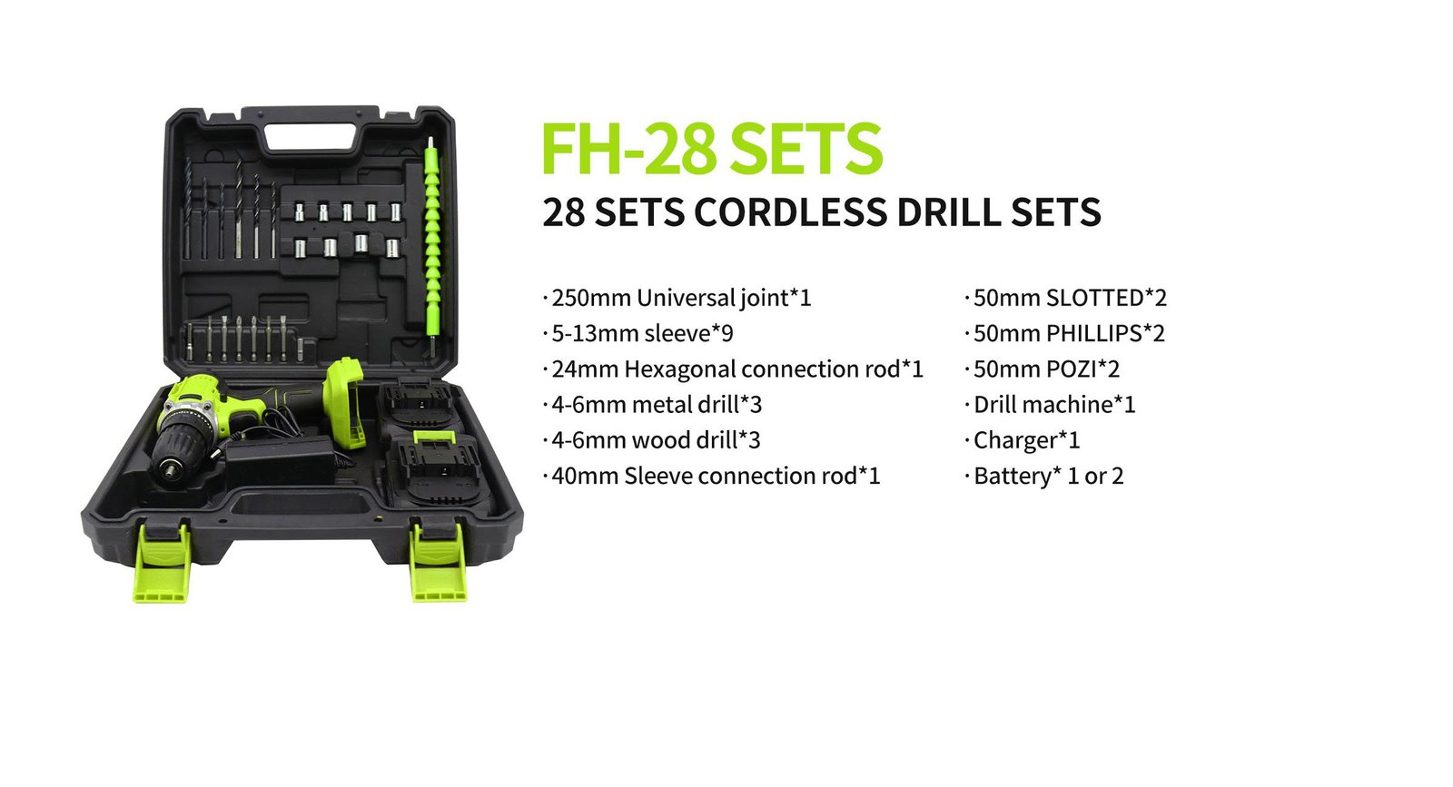 Cordless Tool Set FH-28SETS Original catalogue parameter card