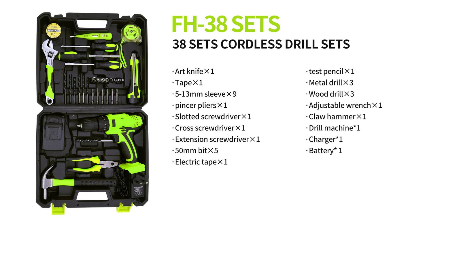 Cordless Tool Set FH-38SETS Original catalogue parameter card