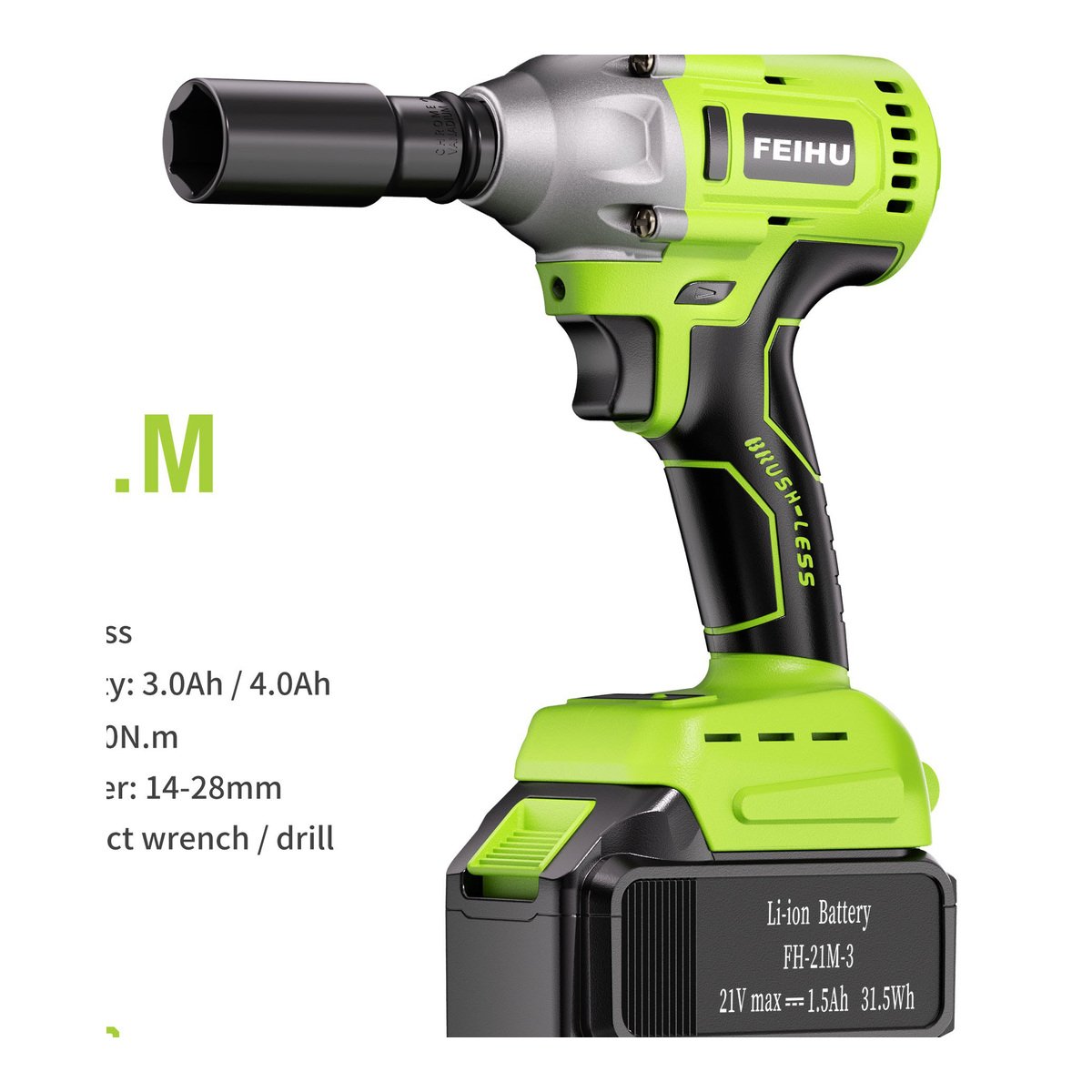 21V 320 N.m Brushless Impact Wrench FH-8521B
