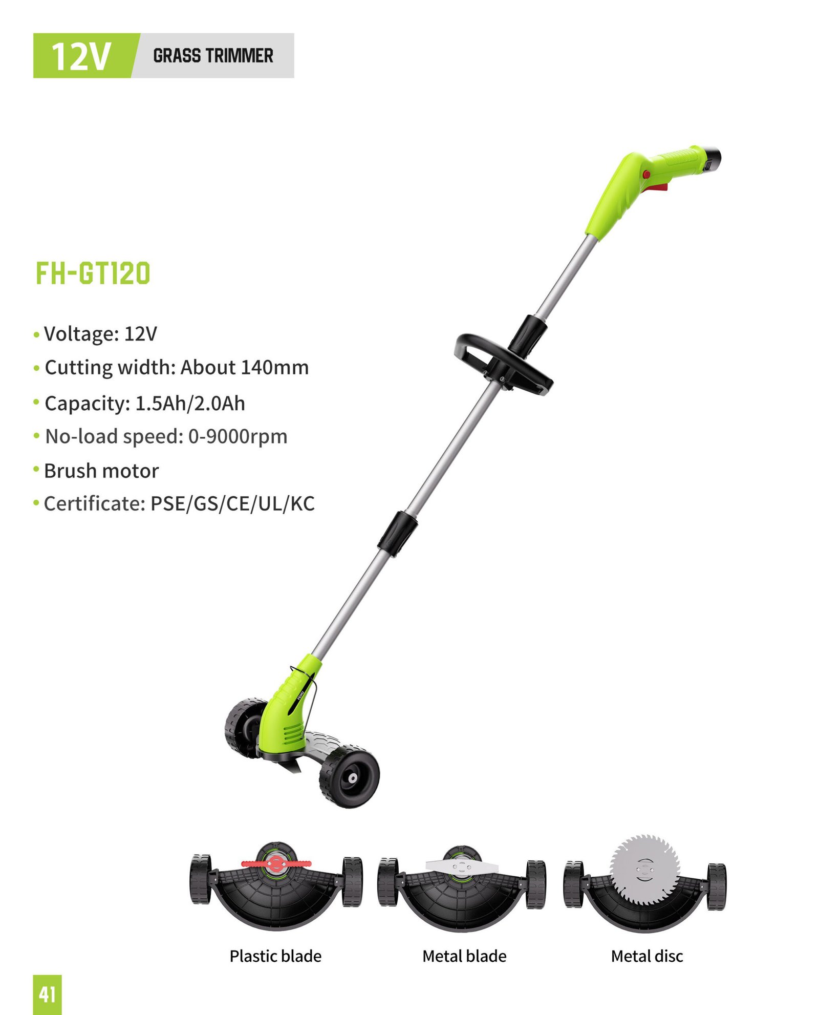 12V Cordless Grass Trimmer FH-GT120 Application / detail image 1