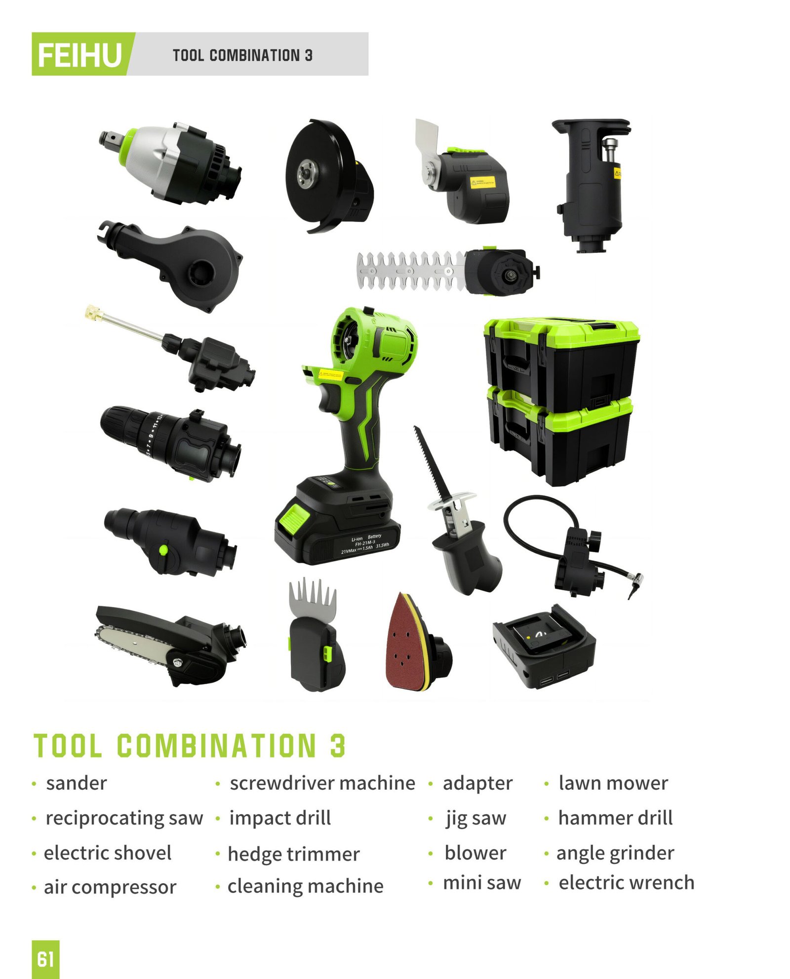 Cordless Tool Combination 3 FH-TOOL-COMBINATION-3 Original catalogue parameter card