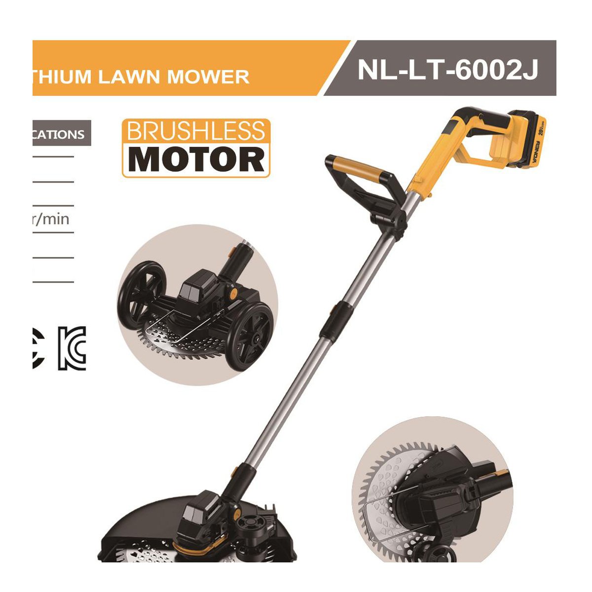 Cordless Lawn Trimmer NL-LT-6002J